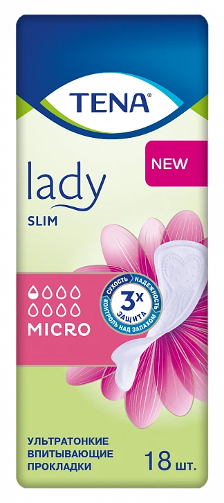 ТЕНА Lady Slim Micro Ультратонкие урологические прокладки - фото № 1